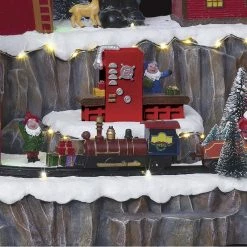 Village De Noël Animé, Lumineux Et Musical Atelier Du Père Noël -Ledepot Soldes Magasin village de noel anime lumineux et musical atelier du pere noel 1 3