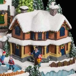 Village De Noël Animé, Lumineux Et Musical Modèle Train -Ledepot Soldes Magasin village de noel anime lumineux et musical modele train 2