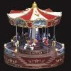 Village De Noël Carrousel Animé, Lumineux Et Musical -Ledepot Soldes Magasin village de noel carrousel anime lumineux et musical