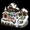 Village De Noël Lac Gelé Lumineux Et Animé -Ledepot Soldes Magasin village de noel lac gele lumineux et anime