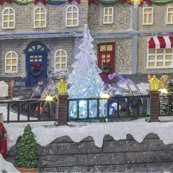 Village Du Père Noël Animé Et Lumineux Fontaine Du Centre Ville -Ledepot Soldes Magasin village du pere noel anime et lumineux fontaine du centre ville 2