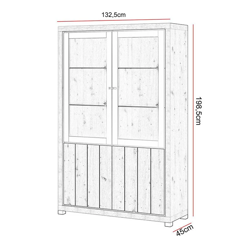 Vitrine 2 Portes + 2 Portes Vitrées Dijon 7 Vitrine 2 Portes + 2 Portes Vitrées Dijon – Image 5