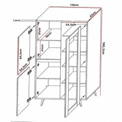 Vitrine 3 Portes Avec LED Wiva -Ledepot Soldes Magasin vitrine 3 portes avec led wiva 5