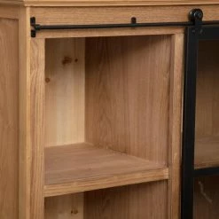 Vitrine Porte Coulissante Danik 2 Tiroirs Atmosphera -Ledepot Soldes Magasin vitrine porte coulissante danik 2 tiroirs atmosphera 5